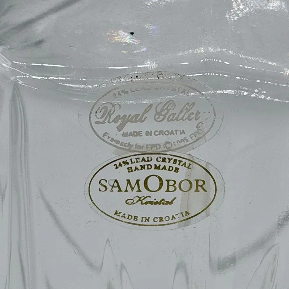 Royal Galler Samobor Crystal Decanter Stopper Heavy Lead Crystal Made Croatia - Picture 2 of 8